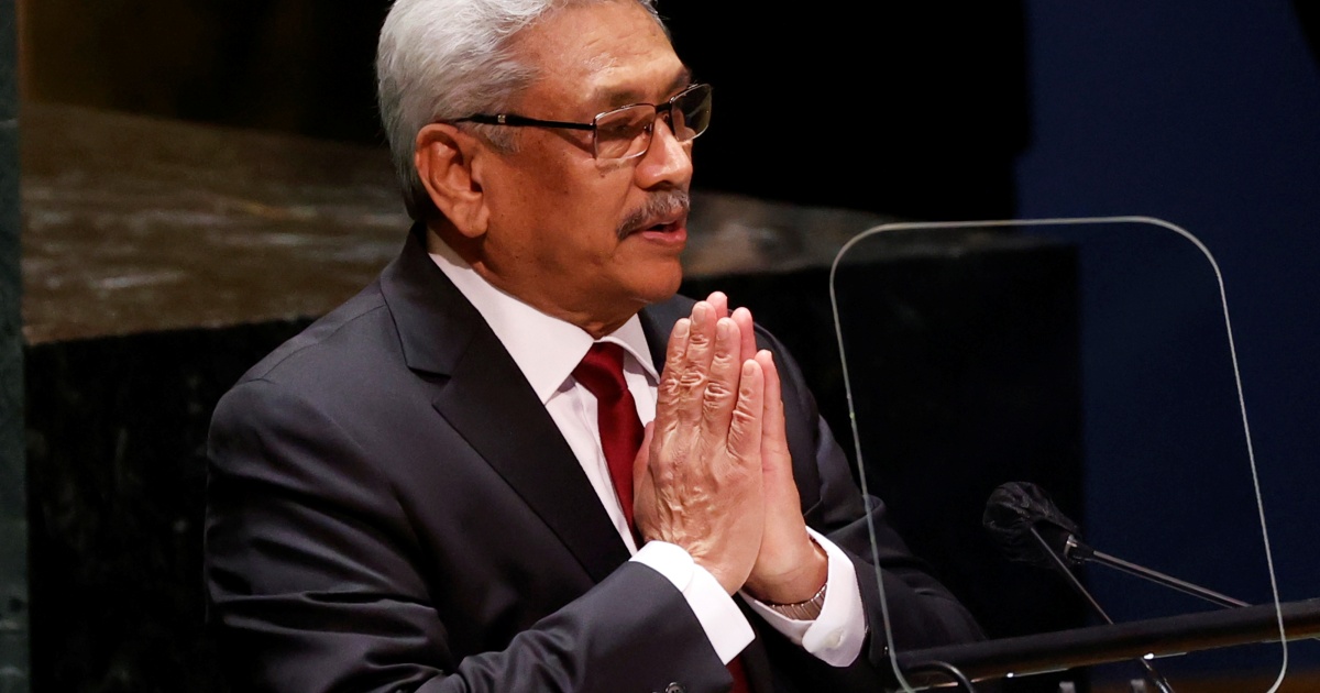Rights group seeks arrest of ex-Sri Lanka president in Singapore