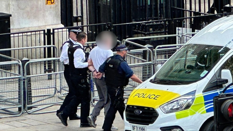 Man Arrested After Car Crashes into Downing Street Gates